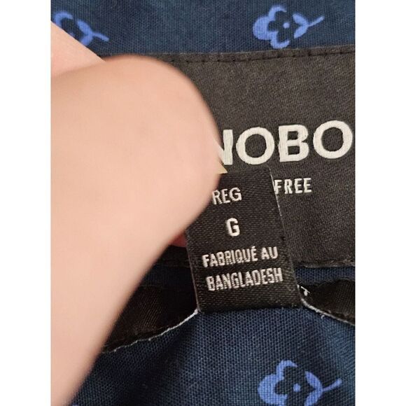 Bonobos Mens Size Large Blue Floral Button Up Shirt Tailored Fit Wrinkle Free - Picture 6 of 13